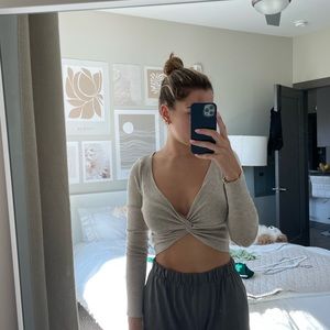 Reformation Marble Loch Top, Size S.